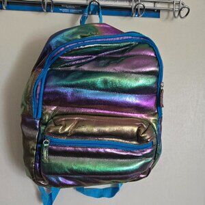 More Than MagicIridescent Multicolor Kids Puffy Backpack. 9"x13"x5" NEW